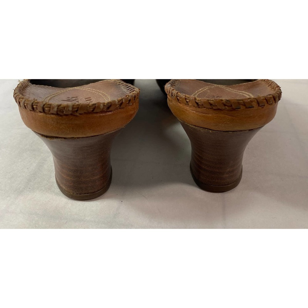 Clarks Artesian Sandals Women's 8 M Express Beaded Slip On Wedge Brown 76426 - Picture 5 of 7